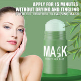 NKICAW Deep Cleanse Green Tea Mask, Poreless Deep Cleanse Green Tea Face Mask, Green Tea Mask Stick Blackhead Remover, Green Tea Mask Clay Stick Face Mask (2PCS)