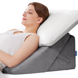 BDEUS Bed Wedge Pillow for Sleeping, Adjustable 9&12 Inch Incline,Wedge Pillow for Back Support and Leg Elevation-Helps with Acid Reflux,Gerd, Heartburn,Snoring,Back Pain, Reading