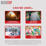 BleedStop™ First Aid Powder for Blood Clotting, Trauma Kit, Blood Thinner Patients, Camping Safety, and Survival Equipment for Moderate to Severe Bleeding Wounds or Nosebleeds - 4 (20g) Pouches