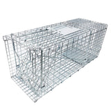 Large Collapsible Humane Live Animal Cage Trap No-Kill Trapping Kit for Humane Catch Release Rabbits, Stray Cat, Squirrel, Raccoon, All Fit Sized Animals, Heavy Duty, 2-Door 31"x11.5"x12.5"