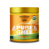 Khazana Pure Organic Grass Fed Ghee 8oz | Non-GMO, Gluten Free, Kosher & Keto Friendly | Traditional Indian Clarified Butter