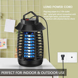 Bug Zapper, Electric Fly Swatter, Mosquito Zapper Outdoor/Indoor, 4200V 20W Waterproof Fly Zapper Mosquito Trap, Mosquito Killer for Home, Patio, Backyard, Insect Fly Zapper (Black)