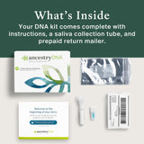 AncestryDNA Genetic Test Kit + 3-Month Ancestry World Explorer Membership: DNA Ethnicity Test, Find Relatives, Family History, Complete DNA Test, Ancestry Reports, Origins & Ethnicities, 1 Kit