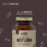 MK Supplements – Grass Fed Beef Liver 3000 mg, Freeze-Dried Beef Liver Capsules, 100% Pasture-Raised in New Zealand, 180 Liver Capsules, 45-Day Supply