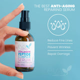 Eva Naturals Collagen Peptide Serum - Anti-Aging, Dark Spot Corrector, Skin Hydrator, Unisex, 2 oz