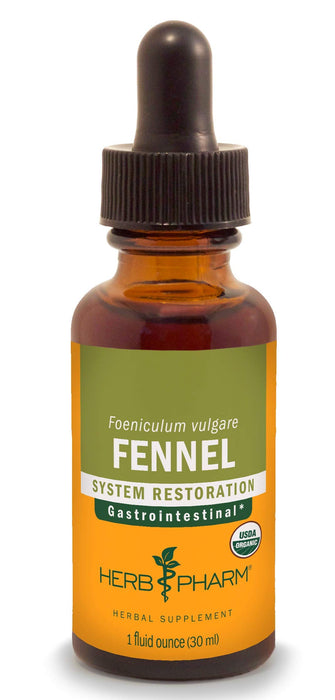 Herb Pharm Certified Organic Fennel Liquid Extract for Digestive System Support - 1 Ounce (DFENN01)