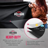 Grillman Premium Grill Cover for Outdoor Grill, BBQ Grill Cover, Rip-Proof, Waterproof, Top Heavy-Duty Large Grill Covers for Outside, Barbecue Cover & Gas Grill Covers (72" L x 26" W x 51" H, Black)