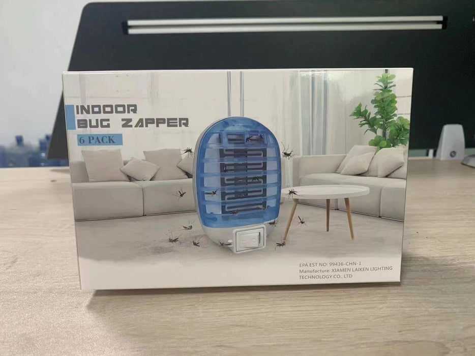 Flying Bug Zapper Indoor, Electronic Insect Killer, Mosquitoes Trap with Blue Lights for Living Room, Home, Kitchen, Bedroom, Baby Room, Office (6 Packs)