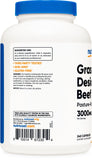 Nutricost Grass Fed Desiccated Beef Liver Capsules 3000mg (750mg Per Cap) - No Hormones, Non-GMO, Gluten Free, Pasture-Raised, Free Range Beef (240 Count (Pack of 1))