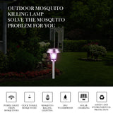 4 Pcs Solar Bug Zapper Waterproof Outdoor Mosquito Zapper Mosquito Killer and Lighting Mosquito Repellent Lamp for Indoor Outdoor Use Garden Patio, Purple and White Light (Silver, Stainless Steel)