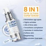 SKIN ULTIMA Super Serum for Mature Skin, All-In-One Formula with Vitamin C, Niacinamide, Squalane and Four Unique Peptides - Hydrates, Firms, Lifts, Wrinkles, Brightens Dark Spots - 1 fl oz