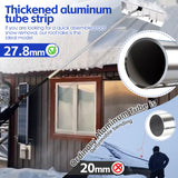 Premium Roof Rakes for Snow Removal - Thickened 5.2ft - 20ft Easy to Assemble Snow Roof Rake - All-Aluminum Roof Snow Removal Tool with Anti-Slip Sponge Handle - 26" Wheel Scraper Head 5-Section Tube