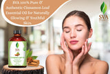 SVA Cinnamon Leaf Oil 4Oz (118 ml) Premium Essential Oil with Dropper for Diffuser, Aromatherapy, Skin Care, Hair Care & Body Massage