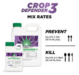 Grower's Ally Crop Defender 3 | Natural, Safe & Organic Insecticide & Fungicide Control for Plants - Powdery Mildew, Spider Mites & Russet Mite Killer – 1 qt Concentrate Makes 100 Gallons