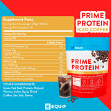 Equip Foods Prime Protein - Grass Fed Beef Protein Powder Isolate - Paleo and Keto Friendly, Gluten Free Carnivore Protein Powder - Iced Coffee, 1.52 Pounds - Helps Build and Repair Tissue