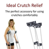 Crutcheze Premium USA Made Crutch Pad and Hand Grip Covers | Comfortable Underarm Padding Washable Breathable Moisture Wicking Orthopedic Products Crutch Accessories (Digital Snow Camo)