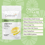 Celebrate Vitamins Calcium Citrate Soft Chews - 500mg Calcium Citrate, 500 IU Vitamin D3 - Bone Health Support - Sugar & Gluten Free, Calcium Supplement After Bariatric Surgery, Lemon Cream, 90 Count