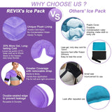 REVIX Shoulder Ice Pack for Injuries Reusable Gel Ice Wrap for Shoulder Pain Relief, Bursitis and Rotator Cuff, Cold Therapy Compression for Man and Women, Purple