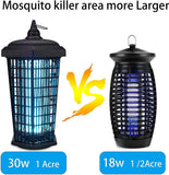 Lanpuly Bug Zapper, 4200V Electric Mosquito Zapper for Outdoor Indoor, 30W Waterproof Insect Killer Electronic Light Bulb Lamp for Home, Garden, Patio, Backyard, Plug in, 1 Acre, Safe and Effective