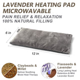 RelaxCoo Heating pad Microwavable with Washable Cover 6 * 12" Microwave Moist Heat Pad for Neck Shoulder, Cramps, Back Pain Relief, Warm Compress Rice Bean Bag Hot Pack for Muscles, Joints, Lavender