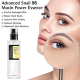 2 Pack Advanced Snail 96 Mucin Power Essence, 100mL 3.38 fl.oz Snail Secret Mucin Serum for Skin Care (2 Pack)