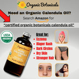 Organic Botanicals, Pure Calendula Salve Healing Balm - Calendula Cream Healing Ointment Hand Salve Ointment from Local Organic Calendula Flowers, Calendula Gel Eczema Ointment, Certified Organic 2 Oz