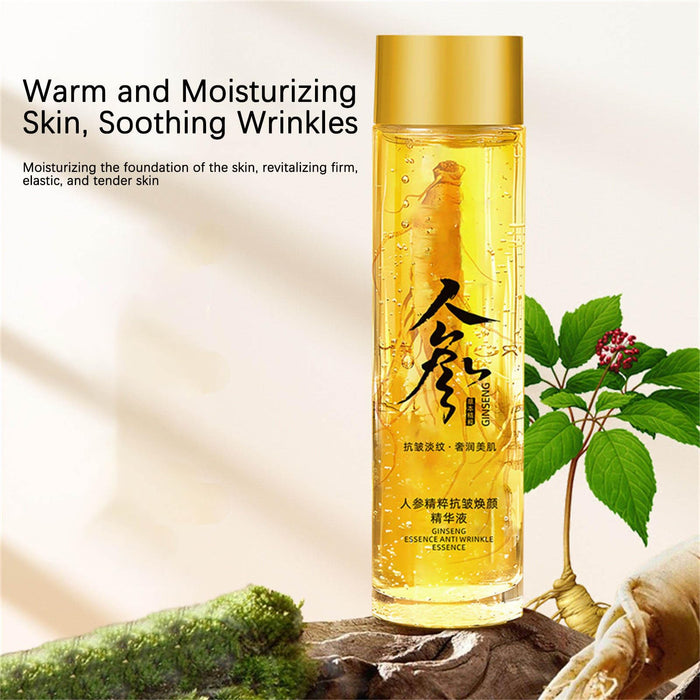 2pc Peptide Anti-Wrinkle Ginseng Serum, Hydration Ginseng Oil Essence Water, Ginseng Anti Wrinkle Serum, Ginseng Essence, Ginseng Serum for Tightening Sagging Skin Reduce Fine Lines