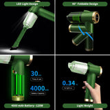 Jahy2Tech Bug Vacuum Catcher,Cordless Handheld Vacuum Cleaner with LED Light Rechargeable Portable Bug Catcher Grabber 6000Pa Suction Power Bug Sucker Insect Stink Moth Spider and Car Cleaning Green