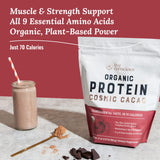 Live Conscious Organic Pea Protein Powder - Cosmic Cacao Chocolate Flavor | Low-carb Plant-Based Vegan Protein Blend - Pea, Brown Rice, Pumpkin, Sacha Inchi | 20 Servings, 17 oz