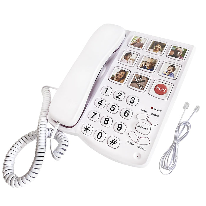 It can Edit 9 one Touch Memory Speed Dialing and Images, Elderly Image Phone, Phone for Patients with Alzheimer's Disease and Enlarged Phone for Patients with Hearing Impairment