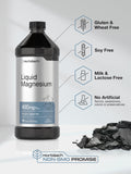 Liquid Magnesium 400 mg | 16 oz | Vegetarian, Non-GMO & Gluten Free Supplement | by Horbaach