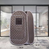 Portable Sauna Tent, Foldable One Person Full Body Spa for Detox Therapy Without Steamer - Dark Grey