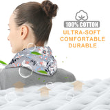 UNCN Long Heating pad for Neck and Shoulders Back 31 * 5.9" microwavable Large Moist Heat Pack Warm hot Compress Neck wrap Weighted Bag Massage Reusable Herbal Nature Calming Portable