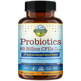 Terranics Probiotics 60 Billion CFU, 20 Strains, 60 Veg Capsules, Prebiotics & Probiotics, Shelf Stable Probiotic Supplement for Men & Women, Digestive & Immune Health, Non-GMO, NO Soy, Dairy & Gluten