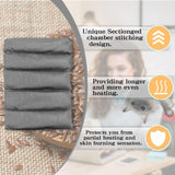 Microwave Heating Pad for Cramps Pain Relief, 17 * 9'' Moist Microwavable Stuffed Animal Period Menstrual Heating Pads for Cramps, Back, Neck Shoulder and Knee, Cute Heating Pad - Siamese Cat
