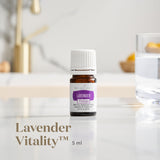 Young Living Vitality Lavender Essential Oil 5ml Bottle - Calming Floral Flavor - 100% Pure - Steam Distilled - Add a floral flavor to Foods and Beverages