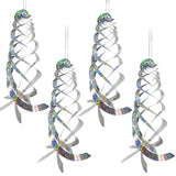 Sfcddtlg 4PCS Bird Repellent Spiral Reflectors-15.8 Inch Hanging Reflective Deterrent Device for Drive Birds Woodpeckers Pigeons Geese Away from The House Garden Swimming Pool (4pcs)