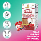 Hyleys Slim Tea Goji Berry Flavor - Weight Loss Herbal Supplement Cleanse and Detox - 25 Tea Bags (6 Pack)