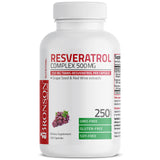 Bronson Resveratrol 500 Complex Standardized Trans-Resveratrol + Grape Seed & Red Wine Extract, 250 Capsules