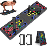 Solid Push Up Board 15 in 1 Home Workout Equipment Multi-Functional Pushup Stands System Fitness Floor Chest Muscle Exercise Professional Equipment Burn Fat Strength Training Arm Men & Women Weights , Best Choice for Daily Gifts