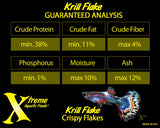 Xtreme Aquatic Fish Food - Krill Flakes - Nutritionally Balanced Professional Formula - Balanced Amino Acid Profile and No Hormones - Made in USA - High Protein Max Flavor Tropical (3.5 oz)