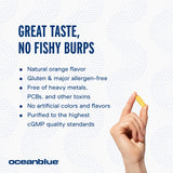 OceanBlue Professional Omega-3 2100-60 Count - High-Potency Triple Strength Burpless Fish Oil Supplement with EPA, DHA & DPA - Orange Flavor, 30 Servings