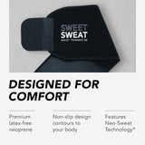 Sweet Sweat Waist Trimmer - Black/Yellow Logo | Premium Waist Trainer Belt for Men & Women (Large)