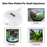 Hygger Quiet Aquarium Air Pump 1.5 Watt Energy Saving Mini Oxygen Pump for 1-15 Gallon Fish Tank with Accessories White