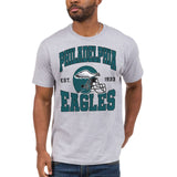 Junk Food Clothing x NFL - Philadelphia Eagles - Team Helmet - Unisex Adult Short Sleeve Fan T-Shirt for Men and Women - Size 3X-Large