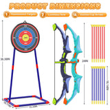 2 Pack Bow and Arrow Set for Kids, Light Up Archery Set with 14 Suction Cup Arrows, Archery Targets Outdoor Games for Kids Ages 4-8 8-12, Birthday Gifts Toys for 5 6 7 8 9 10 11 12 Year Old Boys Girls