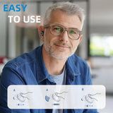 URORU Rechargeable Hearing Aids with Advanced Background Noise Reduction for Seniors and Adults with Moderate to Severe Hearing Loss, Long Battery Life Adjustable Volume with Charging Case