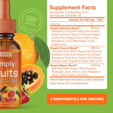 Simply Nature's Promise - Fruit and Vegetable Supplements - Liquid Drops - Made with Whole Food Superfoods, Packed Vitamins & Minerals - Soy Free - Made in The USA