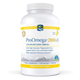 Nordic Naturals ProOmega 2000-D, Lemon Flavor - 2150 mg Omega-3 + 1000 IU D3-120 Soft Gels - Ultra High-Potency Fish Oil - EPA & DHA - Brain, Heart, Joint, & Immune Health - Non-GMO - 60 Servings