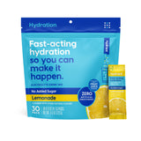 Hydrant Hydrate No Added Sugar, Individual Hydration Electrolye Powder Stick Packets with Zero Sugar and FSA & HSA Eligibility (Lemonade, 30 Count)